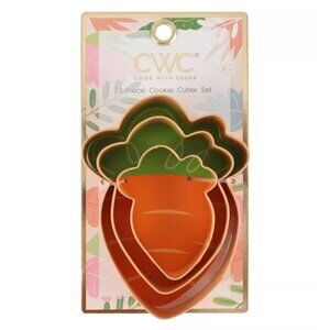 Cook With Color 3 Piece Carrot Cookie Cutter Set Baking Easter Holiday